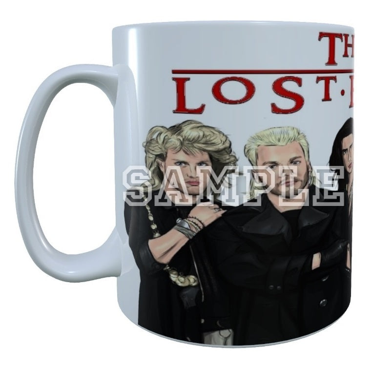 The Lost Boys 80's Movie Inspired Exclusive Hand Drawn Cast Artwork Mug