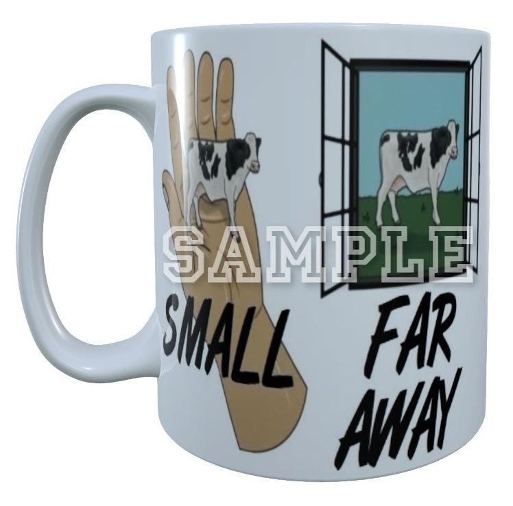 Father Ted 90's TV Series Inspired Exclusive Hand Drawn Small Far Away Artwork Mug
