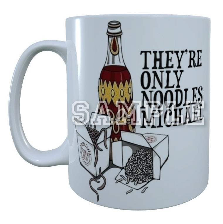 The Lost Boys 80's Movie Inspired Exclusive Hand Drawn They're Only Noodles Michael Artwork Mug