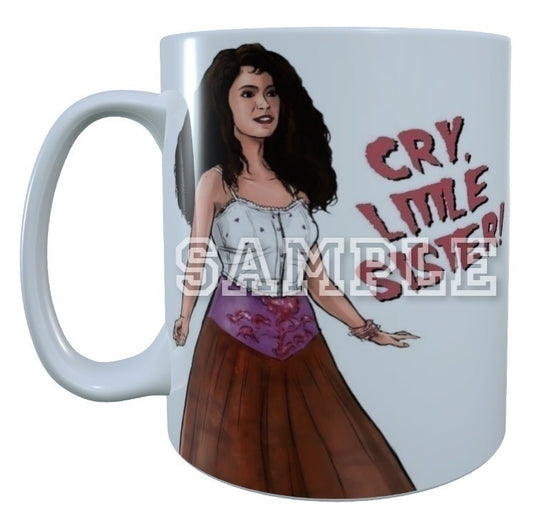 The Lost Boys 80's Movie Inspired Exclusive Hand Drawn Star Cry Little Sister Artwork Mug