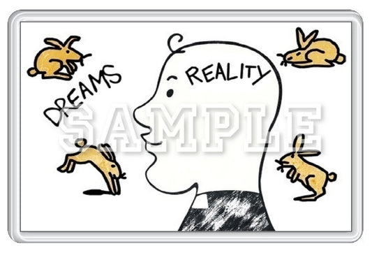 Father Ted 90's TV Series Inspired Exclusive Hand Drawn Dreams Reality Artwork Fridge Magnet