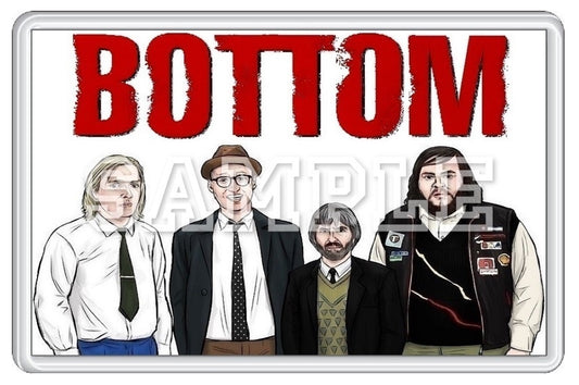 Bottom 90's TV Series Cast Artwork Fridge Magnet