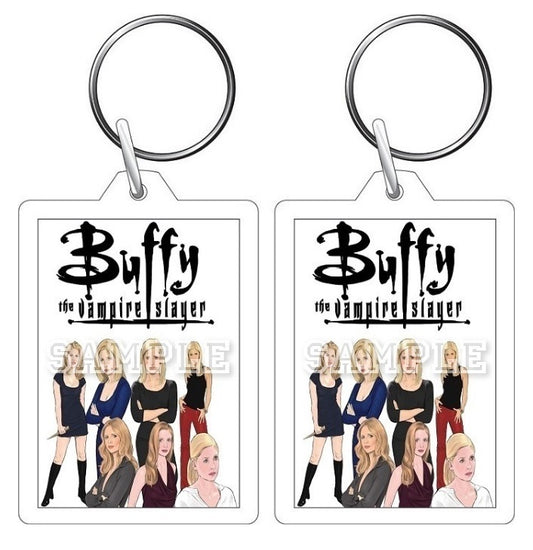 Buffy The Vampire Slayer 90's TV Show Inspired Exclusive Hand Drawn All Seasons Artwork Keyring