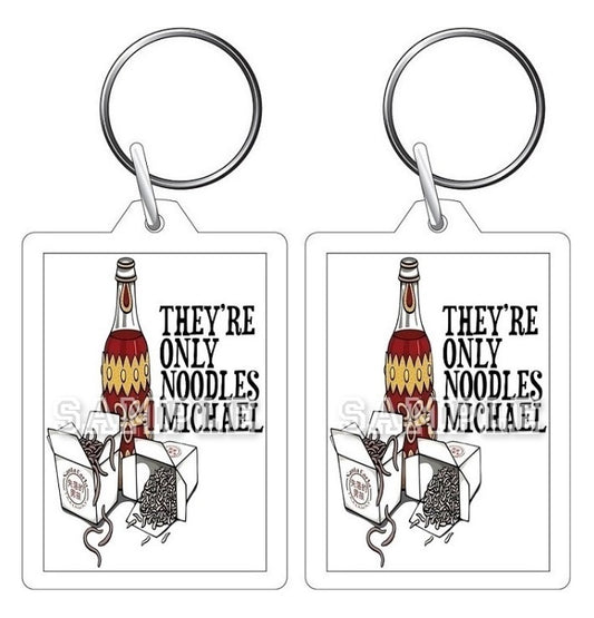 The Lost Boys 80's Movie Inspired Exclusive Hand Drawn They're Only Noodles Michael Artwork Keyring