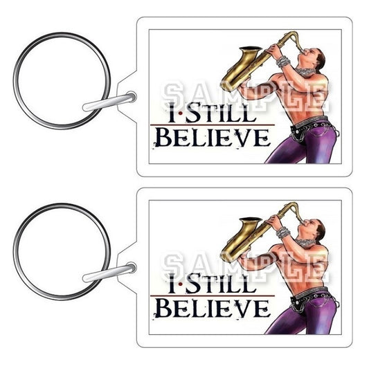 The Lost Boys 80's Movie Inspired Exclusive Hand Drawn Tim Capello I Still Believe Artwork Keyring