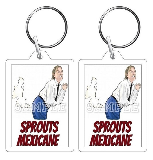 Bottom 90's TV Series Inspired Exclusive Hand Drawn Sprouts Mexicane Artwork Keyring